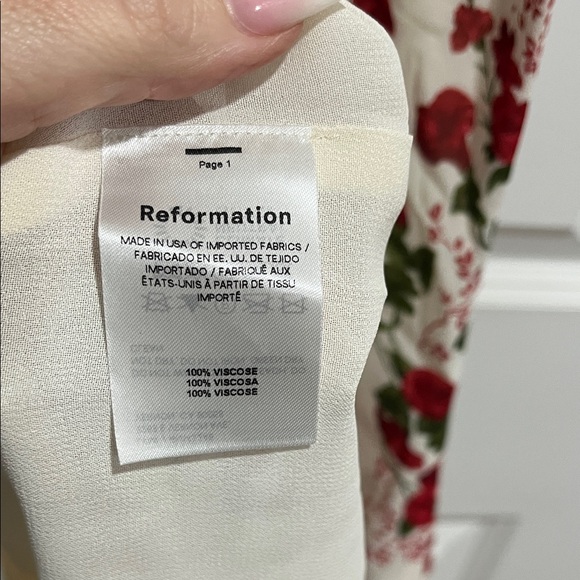 Reformation Nikita Red and White Floral Dress - Picture 11 of 12